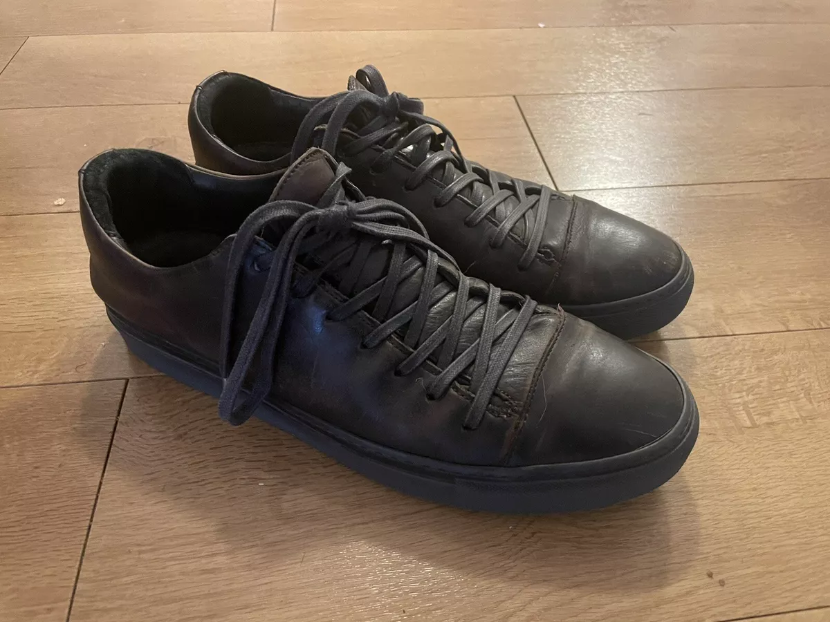 John Varvatos Reed 315 low top Leather Sneakers Indigo Black
