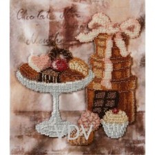 Set for embroidery with beads "Chocolate" Bead Embroidery Kit for Home Decor