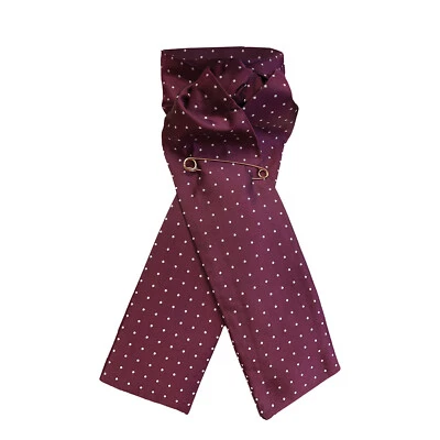 Equetech Selbstbindender Pin Spot / Polka Dot Stock - Dressur - Showing - Vielseitigkeit - Bild 1 von 4