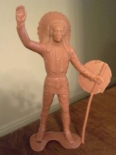 Vintage Louis Marx 6" Plastic Indian Chief Figure