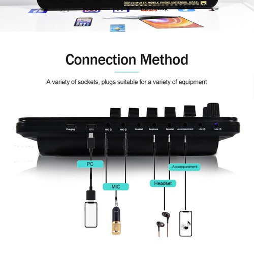 V10 Sound Card Live Sound Card Set Condenser M800 V10Xpro Sound Card Set BLK S2 - Zdjęcie 10 z 14