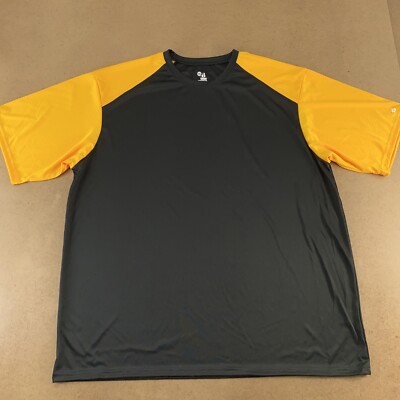 Badger Sport Men's Size 3XL Black Gold Lightweight Breakout Performance Tee 4230