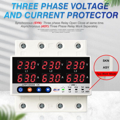 Three Phase Voltage and Current Protector Synchronous &Asynchronous Working R4R3