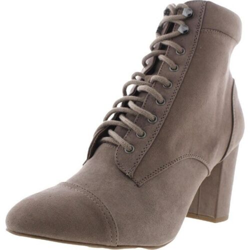 Madden Girl Womens Justinee Faux Suede Heels Combat & Lace-up Boots Size 5.5 M