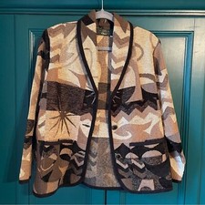 Vintage Orvis Woven Tapestry Blazer Jacket southwestern style Small-Medium