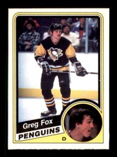 1984-85 O-Pee-Chee #175 Greg Fox - Crease Free