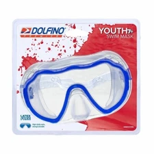 NEW Dolfino Youth Swim Mask Wide Angle View Adjustable Goggles Ages 6 and up