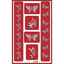 Etching Stencil Butterfly Border, for Glass & Ceramics