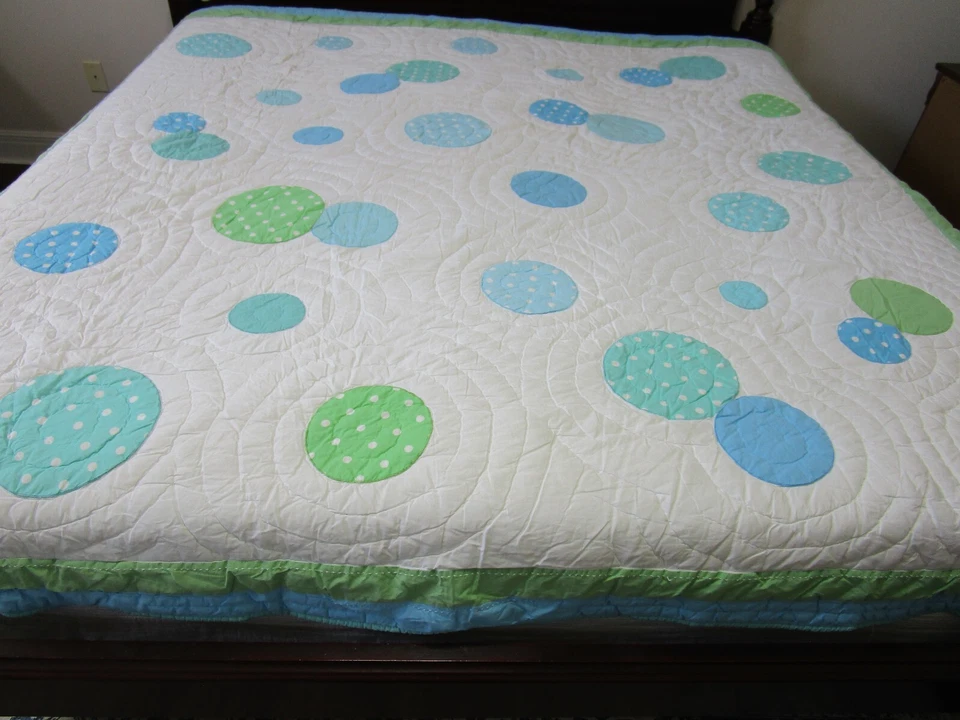 Edredón completo/queen Pottery Barn Teen Dottie y 2 fundas Foto 2 de 4