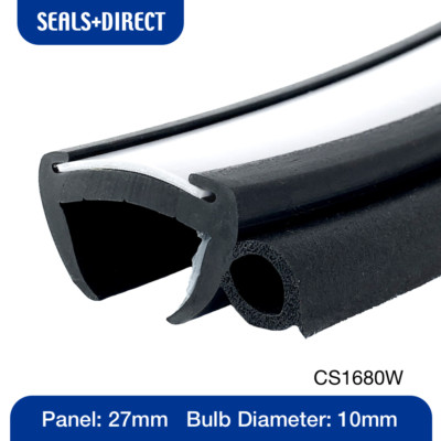 Caravan & Motorhome Window Rubber Seal With White Insert - 1 Meter Length For 27mm Panel Thickness