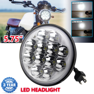 NEW 5-3/4'' 5.75'' inch LED Projector Headlight Hi/Lo Beam for Motorcycle Motor