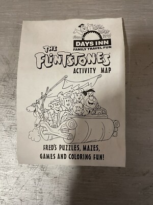 NEW Flintstones Days Inn Activity Map With Crayons