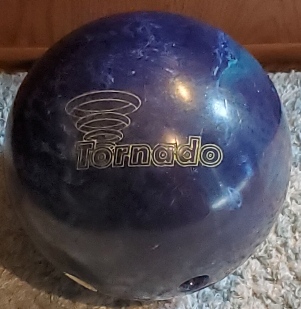 Vintage EBONITE TORNADO BOWLING BALL 13 Pounds Blue Swirl | eBay