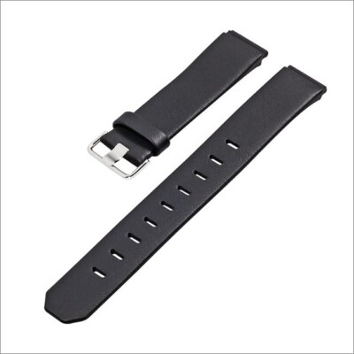 JACOB JENSEN Watch Strap Leather Black 19 mm Insert Strap 2-Piece