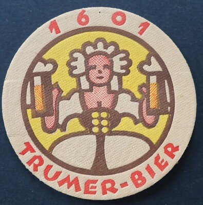 1601 TRUMER BIER Coaster Beermat Bierdeckel Beer Sousbock 12