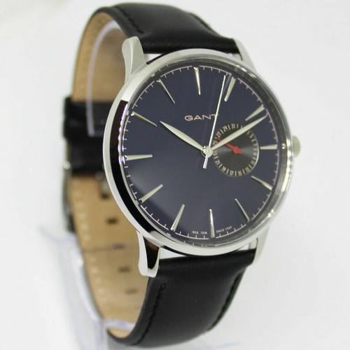 Gant GTAD04800899I Standford blue silver black Leather Men's Watch NEW - Picture 2 of 2