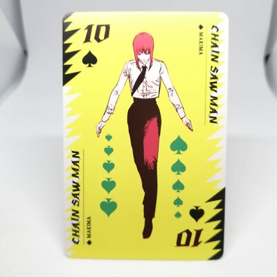 10 MAKIMA Spade Chainsaw Man SPIELKARTEN TATSUKI FUJIMOTO JUMP MAGAZIN Trumpf