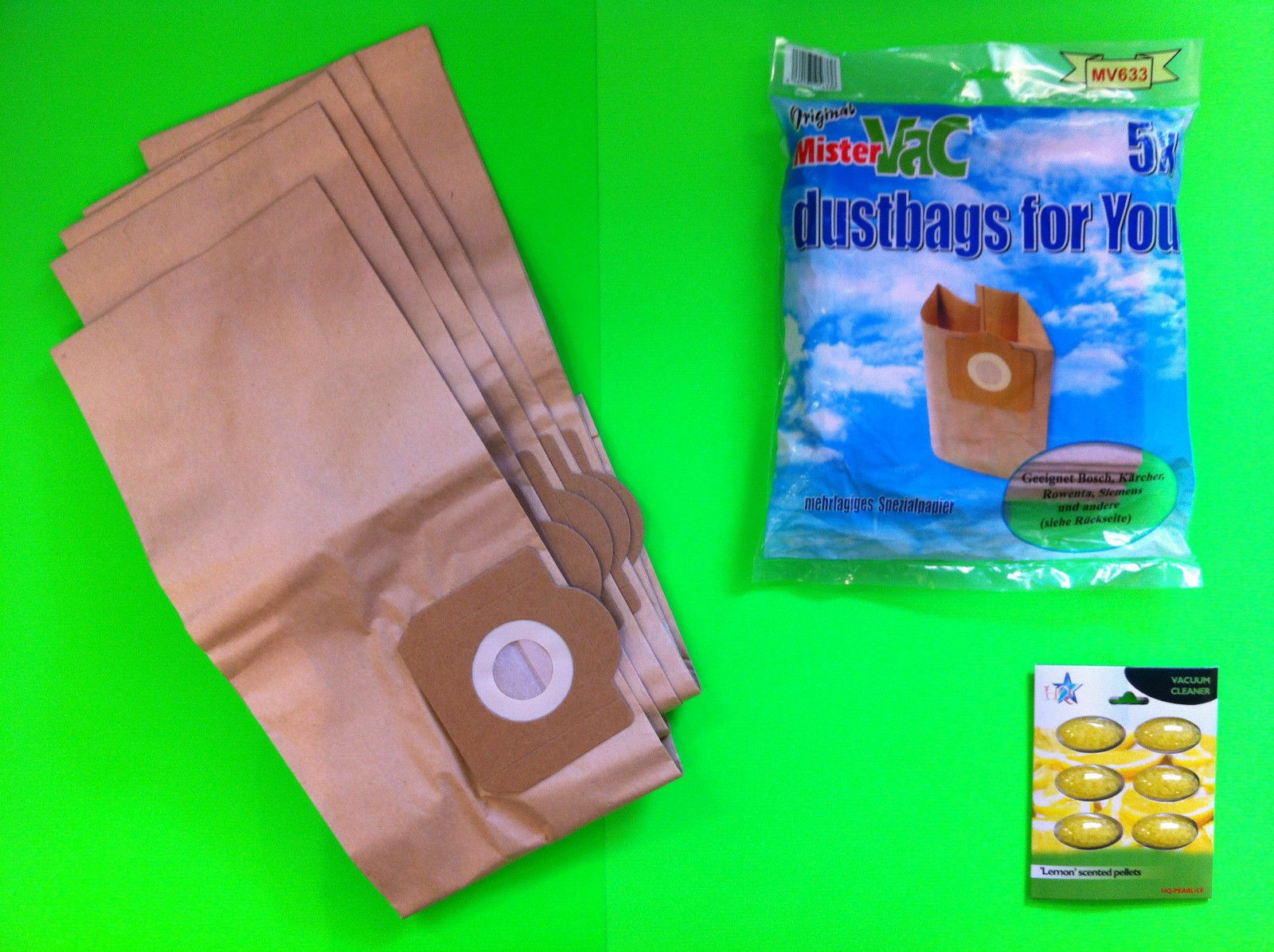 5 Vacuum Cleaner Bags Filter Bags Suitable for Rowenta Bully RU 07 Dust Bag
