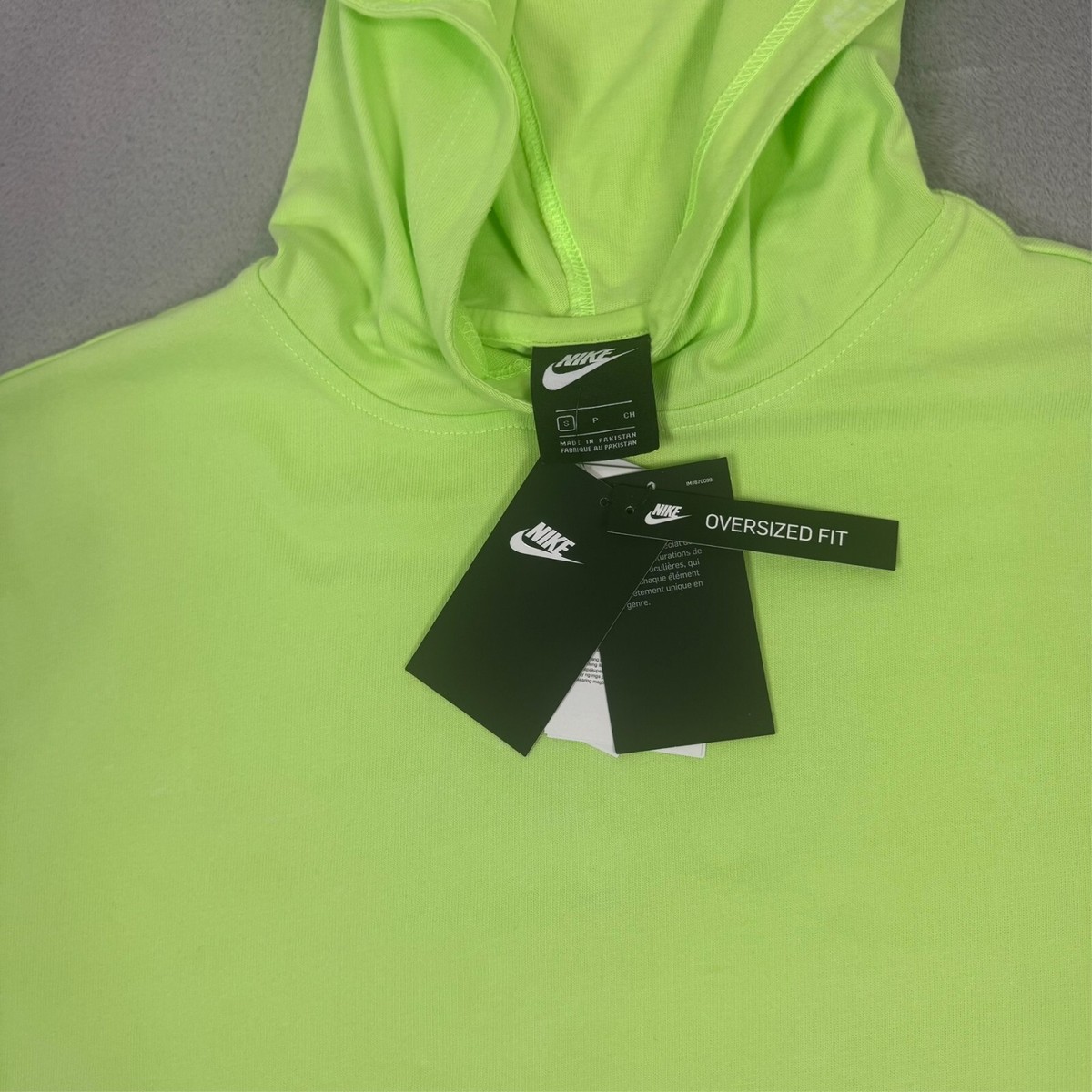 Nike Center Swoosh Hoodie Womens Small Pink Black Washed Small Check CZ9854 for sale online | eBay