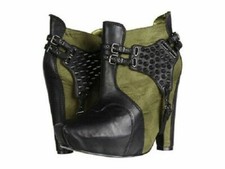 Sam Edelman ZOE leather ankle boots bootie wedge platform heels shoes 8,5 US NWB