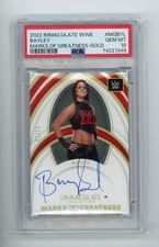 PSA 10 - 2022 Panini Immaculate WWE BAYLEY Marks Of Greatness Gold #d 02/10
