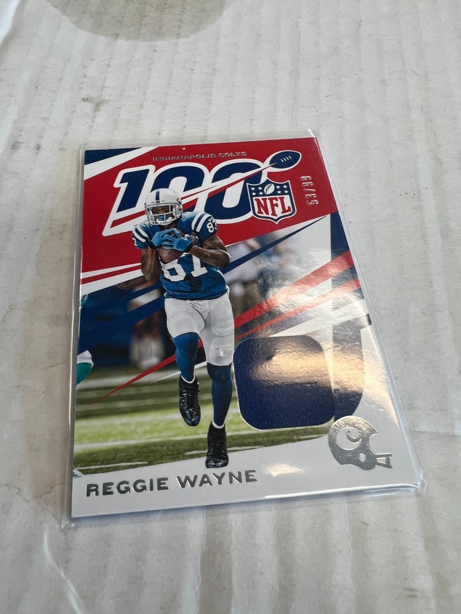 2019 Panini Chronicles - NFL 100 Reggie Wayne #42 Jersey /99 2019 Panini Chronicles - NFL 100 Reggie Wayne #42 Jersey /99