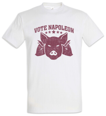 Vote Napoleon Herren T-Shirt Farm Der Tiere Animal George Farm Orwell Schwein