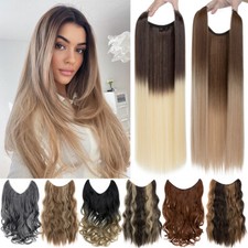 Hidden Invisible Wire In One Piece As Human Hair Extensions Secret Nano Ring USA