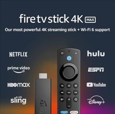 🔥 AMAZON FIRE TV Stick 4K MAX, Wi-Fi 6, Alexa Voice Remote