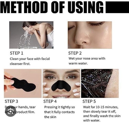 Blackhead Remover Strips Nose Pore Cleansing Peel Off Mask Sticker Acne Blemish - Picture 2 of 3