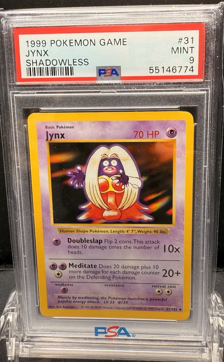 1999 POKEMON  GAME   JYNX   SHADOWLESS  #31   PSA 9