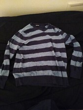 Cherokee medium stripe sweater men 100 cotton