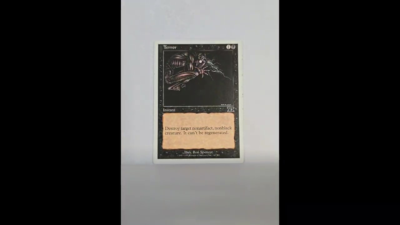 Terror 160 Common Classic Sixth Edition Magic: The Gathering Lightly Played