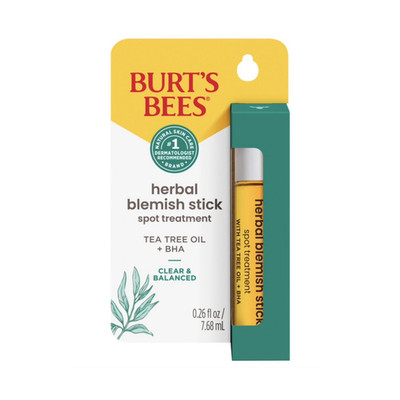 Burt's Bees Clear & Balanced Blemish Stick Spot Treatment Tea Tree Oil BHA 0.26