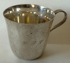 Vintage Sterling Silver Tiffany  Co Makers Baby cup Monogrammed