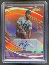 2025 Panini Absolute Will Johnson Signature Rookies RC Spectrum Orange Auto #/75
