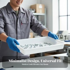 Shallow Rectangular Container sturdyDuty Utility Tray adaptable for Mechanics