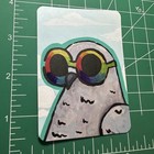 ACEO Original Art Card, Mini Painting of a Pigeon Wearing Rainbow Sunglasses — photo 3