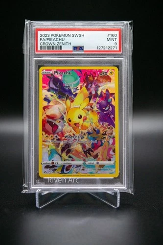 Pikachu Full Art PSA 9 Mint 2023 Pokémon Crown Zenith Galarian Gallery 160/159