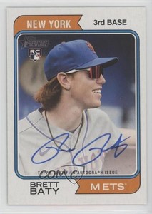 2023 Topps Heritage Real One Auto Brett Baty #ROA-BBY Rookie Auto RC