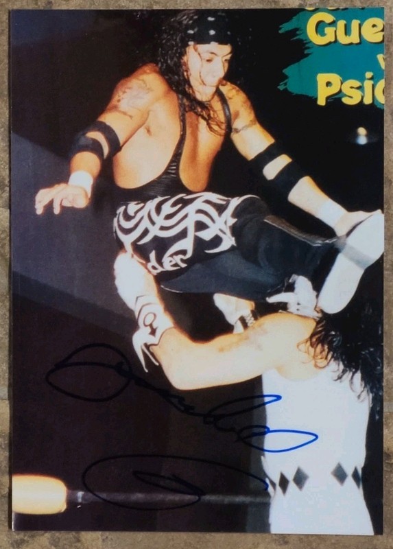 JUVENTUD GUERRERA signed 5 X 7 photo WCW WWE WWF ECW AAA CMLL pro wrestling 
