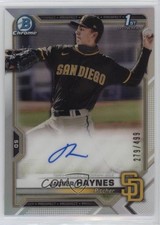 2021 Bowman Chrome Prospect Refractor 279/499 Jagger Haynes #CPA-JH Auto 2a9