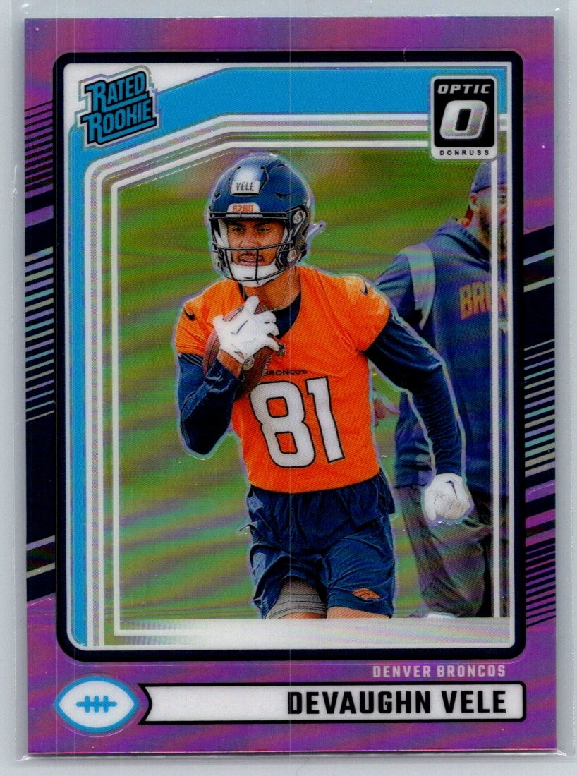 Devaughn Vele Panini Donruss #395 Preview Pink Optic