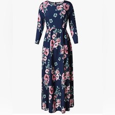 NWOT Pxmoda Women's Spring Fashion Printed Long Dress