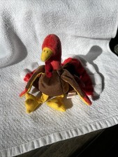 Ty Retired Beanie Baby - GOBBLES the Turkey 1996 PE Pellets Errors - RARE!