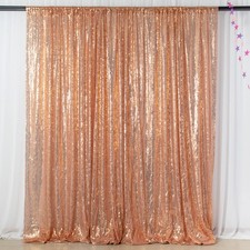 5x7 Ft Rose Gold Sequin Backdrop Premium Fabric Photography Background Decor