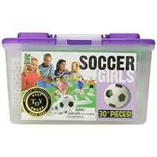 Kaskey Kids Soccer Girls, Pink vs. Blue, 27 Pieces in Each Set, Includes 2 Te...
