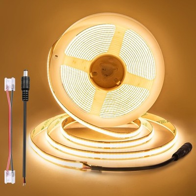 COB LED Streifen Warmweiss 5m, 24V, 8mm Breit, CRI 92, 9w/m, 90 lm/w, 320