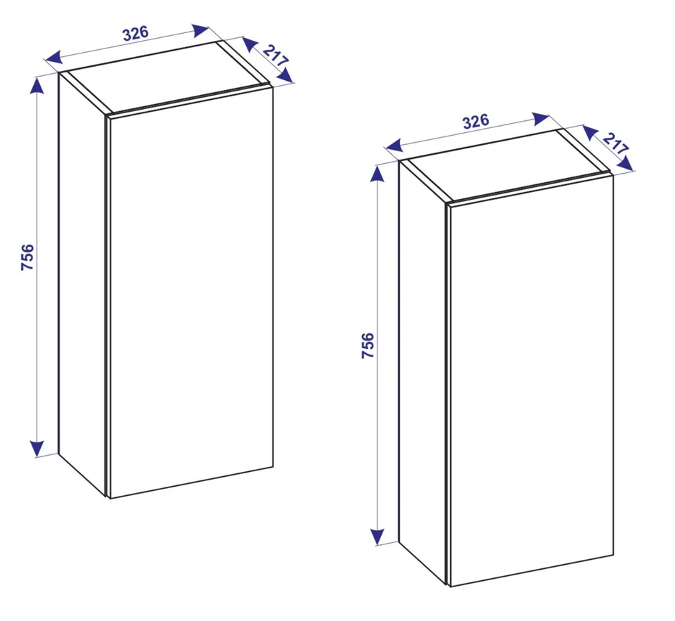 Hochschrank Lendas Badmöbel Anthrazit/Honig-Eiche 150x33x22 cm Push-to-open - Bild 2 von 2