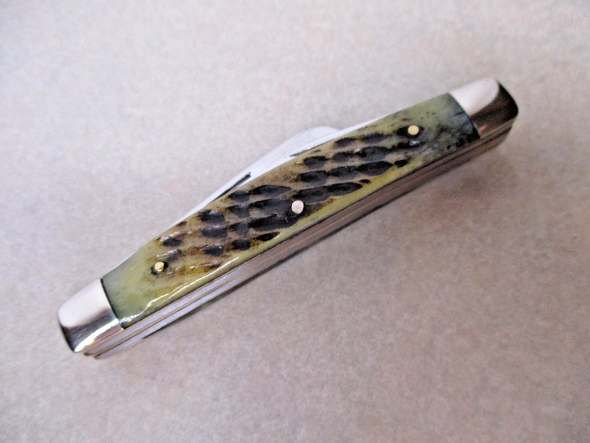 Vintage Little Tobacco Congress Frost Cutlery Japan Jigged Bone Pocket Knife 